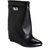 SHOES Nynne dam folded boots 9530A Shoes Black