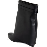 SHOES Nynne dam folded boots 9530A Shoes Black