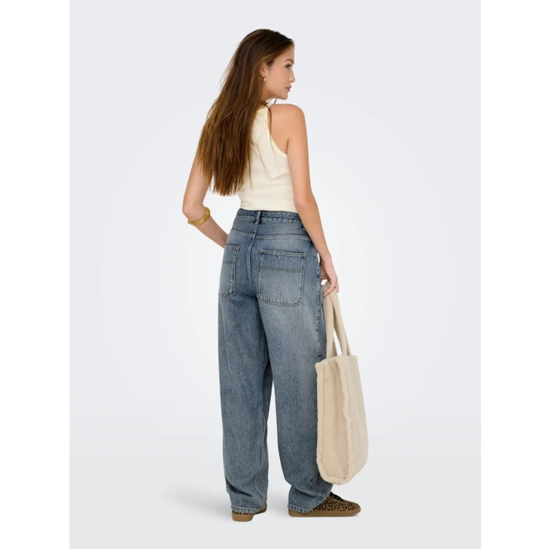 ONLY ONLGIA MID LOOSE BAGGY DNM DOT413 Jeans Medium blue denim