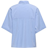 ONLY ONLY DAME SKJORTA ONLMARI Shirt Cashmere Blue Stripes Medium Blue+Dark Blue