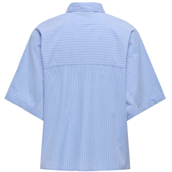 ONLY ONLY DAME SKJORTA ONLMARI Shirt Cashmere Blue Stripes Medium Blue+Dark Blue