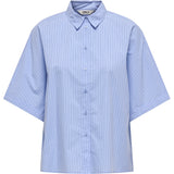 ONLY ONLY DAME SKJORTA ONLMARI Shirt Cashmere Blue Stripes Medium Blue+Dark Blue
