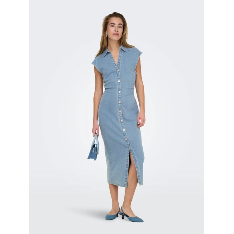 ONLY ONLY DAMKLÄNNING ONLBABE Dress Light Blue Denim