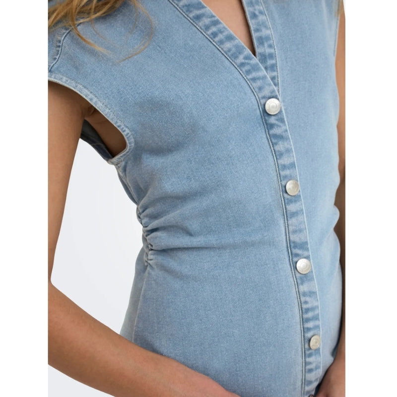 ONLY ONLY DAMKLÄNNING ONLBABE Dress Light Blue Denim