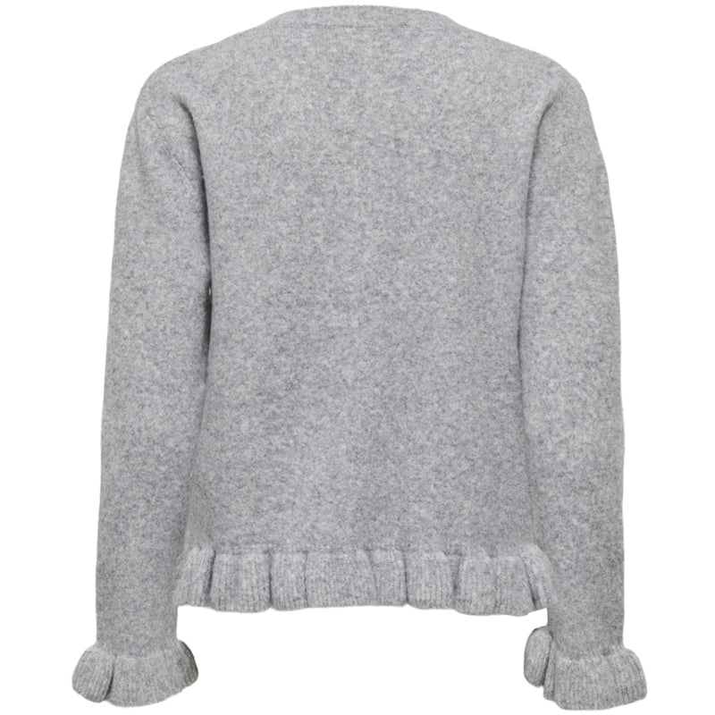 ONLY ONLY DAMKOFTA ONLRIMA Cardigan Light Grey Melange Button