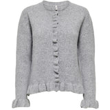 ONLY ONLY DAMKOFTA ONLRIMA Cardigan Light Grey Melange Button