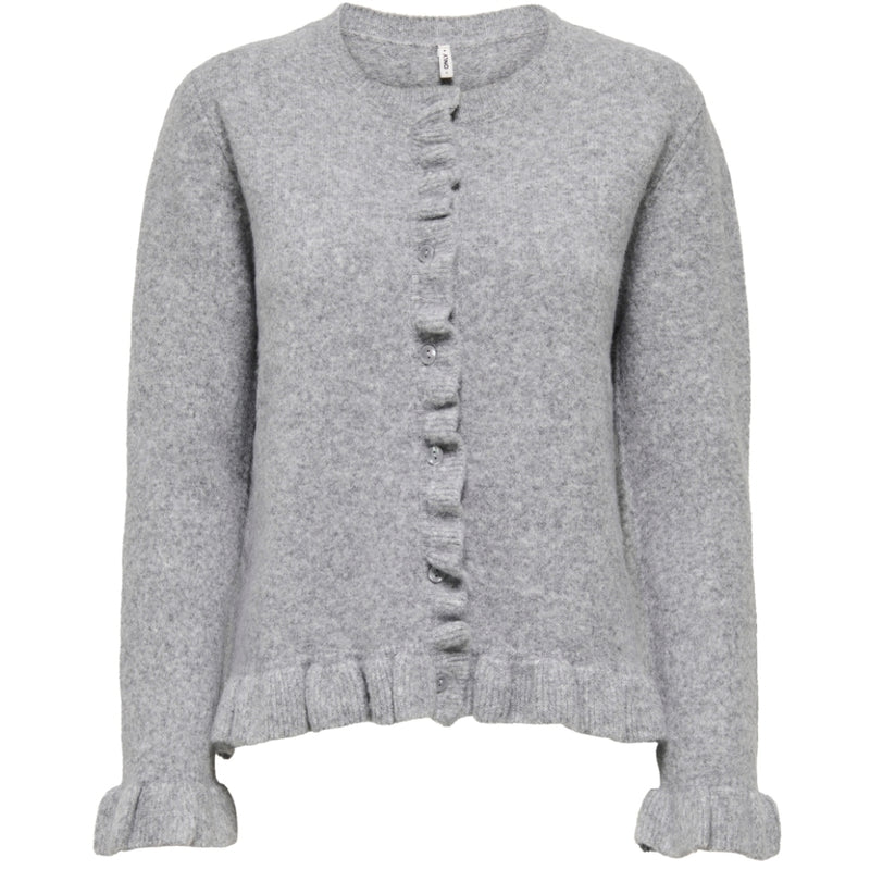 ONLY ONLY DAMKOFTA ONLRIMA Cardigan Light Grey Melange Button