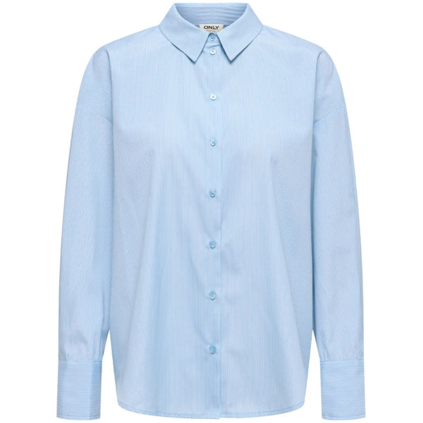 ONLY ONLY DAMSKJORTA ONLKIRI Shirt Cloud Dancer Delicate Blue