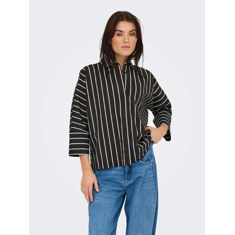 ONLY ONLY DAMSKJORTA ONLNANCY Shirt Chocolate Torte Stripes