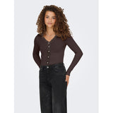 ONLY ONLY DAM BLOUS ONLENEA Blouse Black Coffee Pearl buttons