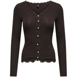 ONLY ONLY DAM BLOUS ONLENEA Blouse Black Coffee Pearl buttons