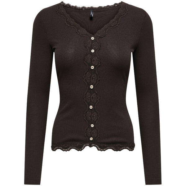ONLY ONLY DAM BLOUS ONLENEA Blouse Black Coffee Pearl buttons