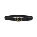 ONLY ONLY DAM FAUX LÄDER BÄLTE ONLRASMI Belts BLACK/SHINY GOLD BUCKLE
