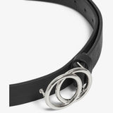 ONLY ONLY DAM FAUX LÄDER BÄLTE ONLRASMI Belts BLACK/SHINY SILVER BUCKLE