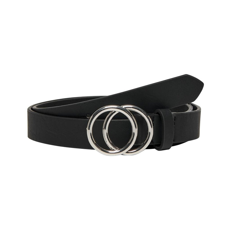 ONLY ONLY DAM FAUX LÄDER BÄLTE ONLRASMI Belts BLACK/SHINY SILVER BUCKLE