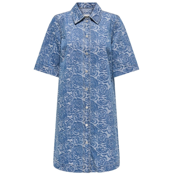 ONLY ONLY DAM KLÄNNING ONLBELLE Dress Medium Blue Denim Flower
