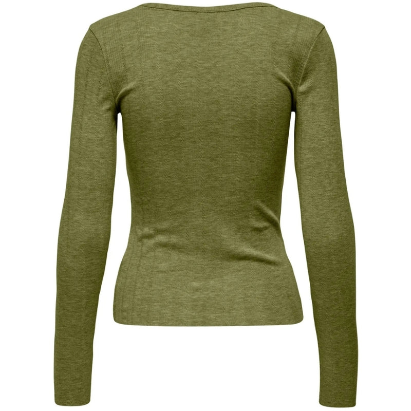 ONLY ONLY DAM LÅNGÄRMAD TOPP ONLTENNA LS Tee Peat Moss