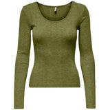 ONLY ONLY DAM LÅNGÄRMAD TOPP ONLTENNA LS Tee Peat Moss