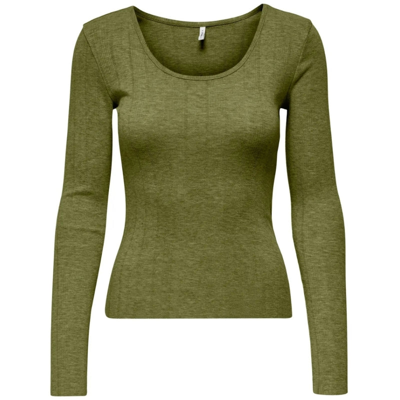 ONLY ONLY DAM LÅNGÄRMAD TOPP ONLTENNA LS Tee Peat Moss