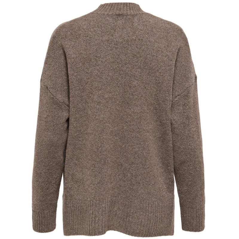 ONLY ONLY DAM STICKAD TRÖJA ONLHAZEL Knit Brown Lentil MELANGE