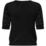 ONLY ONLY DAM STICKAD TRÖJA ONLVENICE Knit Black White Pearls