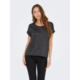 ONLY ONLY DAM TOPP ONLMOSTER Top Black Silver lurex