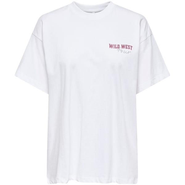 ONLY ONLY DAM TOPP ONLVIVVI T-shirt Bright White Wild West Tour