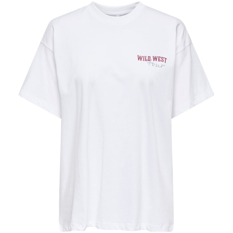 ONLY ONLY DAM TOPP ONLVIVVI T-shirt Bright White Wild West Tour