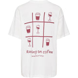 ONLY ONLY DAM TOPP ONLVIVVI T-shirt Cloud Dancer Wine and coffee
