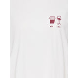 ONLY ONLY DAM TOPP ONLVIVVI T-shirt Cloud Dancer Wine and coffee
