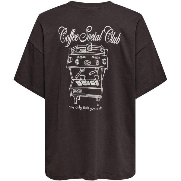 ONLY ONLY DAM TOPP ONLVIVVI T-shirt Seal Brown Print:Coffee
