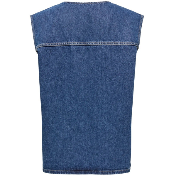 ONLY ONLY DAM VÄST ONLDORSE Vest Medium blue denim