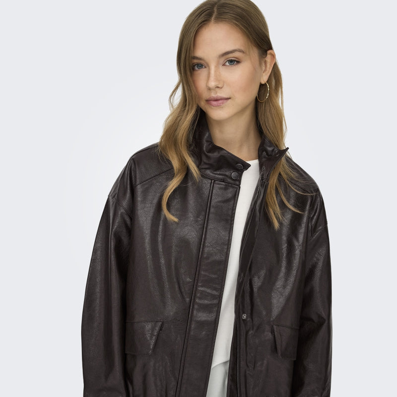 ONLY ONLY Dam Jacka Julia Bomber Jacket Chocolate Torte