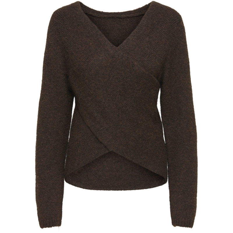 ONLY ONLY Dam Pullover ONLZaggie Knit Seal Brown