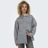 ONLY ONLY Dam Skjorta ONLEMMIE Shirt Medium Grey Denim