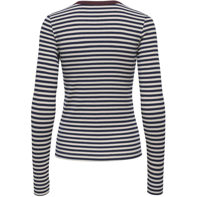 ONLY ONLY Dam topp ONLElene Top Naval Academy Neo Birch Decadent Cho