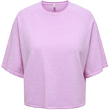 ONLY ONLY Dam tröja ONLLoyal Knit Super Pink Melange