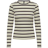 ONLY ONLY dam Topp ONLELLI Blouse Cloud Dancer Chokolate torte + peat moss