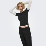 ONLY ONLY dam Topp ONLELLI Blouse Black (Double layer) cd
