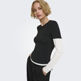 ONLY ONLY dam Topp ONLELLI Blouse Black (Double layer) cd