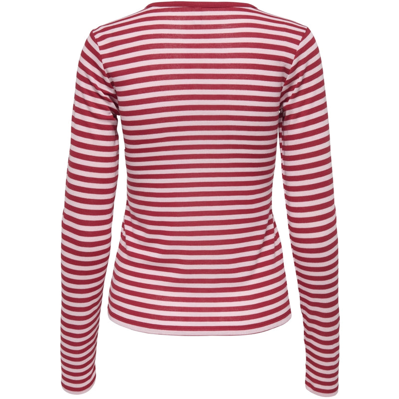 ONLY ONLY dam Topp ONLELLI Top Salsa Stripes:Parfait pink