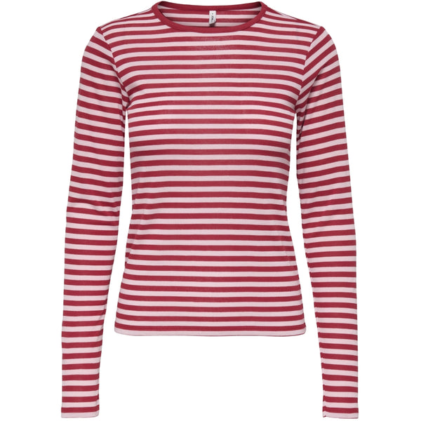 ONLY ONLY dam Topp ONLELLI Top Salsa Stripes:Parfait pink