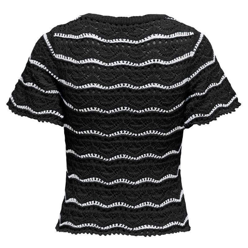 ONLY ONLY dam blus ONLANNASOFIA Restudsalg Black Stripes Cloud Dancer