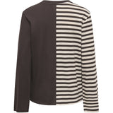 ONLY ONLY dam blus ONLAVA Blouse Black Coffee BIRCH STRIPES/ LIGHT PINK TEXT