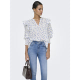 ONLY ONLY dam blus ONLIDRIS Blouse Cashmere Blue MINI FLORAL