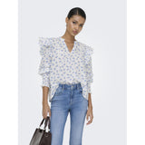 ONLY ONLY dam blus ONLIDRIS Blouse Cashmere Blue MINI FLORAL