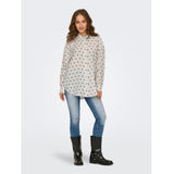 ONLY ONLY dam blus ONLLILIAN Blouse Cloud Dancer BLACK DOTS