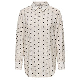 ONLY ONLY dam blus ONLLILIAN Blouse Cloud Dancer BLACK DOTS