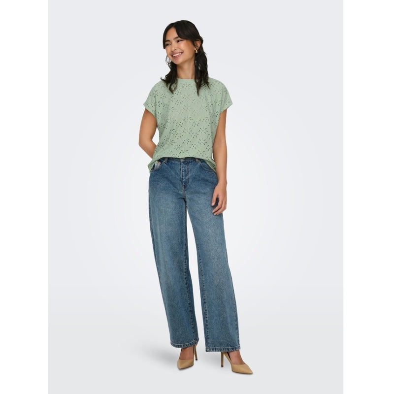 ONLY ONLY dam blus ONLSMILLA Blouse Frosty Green