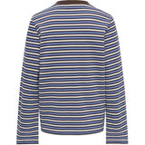 ONLY ONLY dam blus PGLISA Blouse Cloud Dancer CHICORY COFFEE/SODALITE BLUE STRIPE